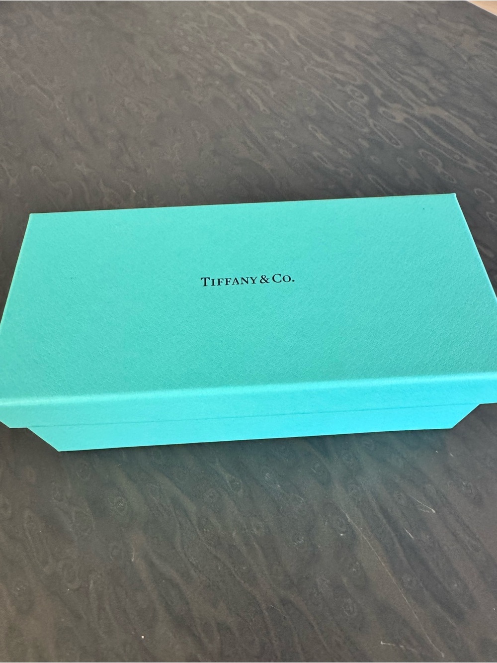 Tiffany & Co small blue gift box from glasses